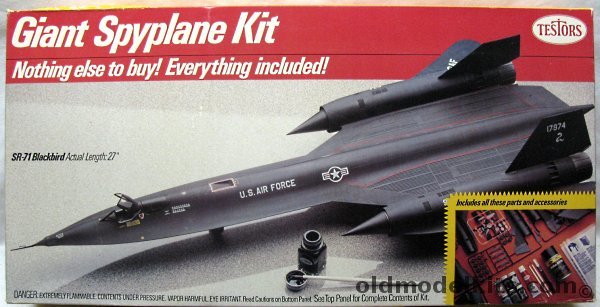 Testors 1/48 SR-71A or SR-71B or CIA A-12/M-12, 4050 plastic model kit